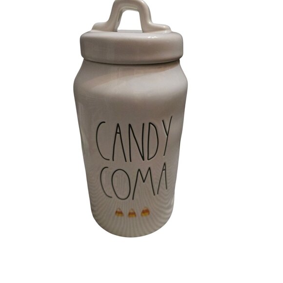 Rae Dunn Candy Coma Candy Corn Icon Canister Halloween Tall - Picture 1 of 11
